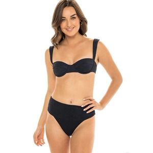 JMP Monterey High Cut Bikini NEW Size XS Black